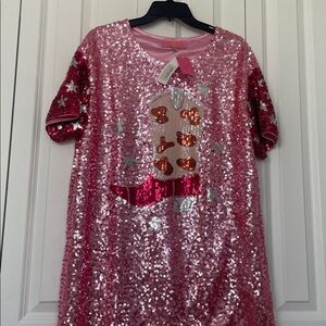 Simply Southern Cowboy Pink Sequin Mini Dress